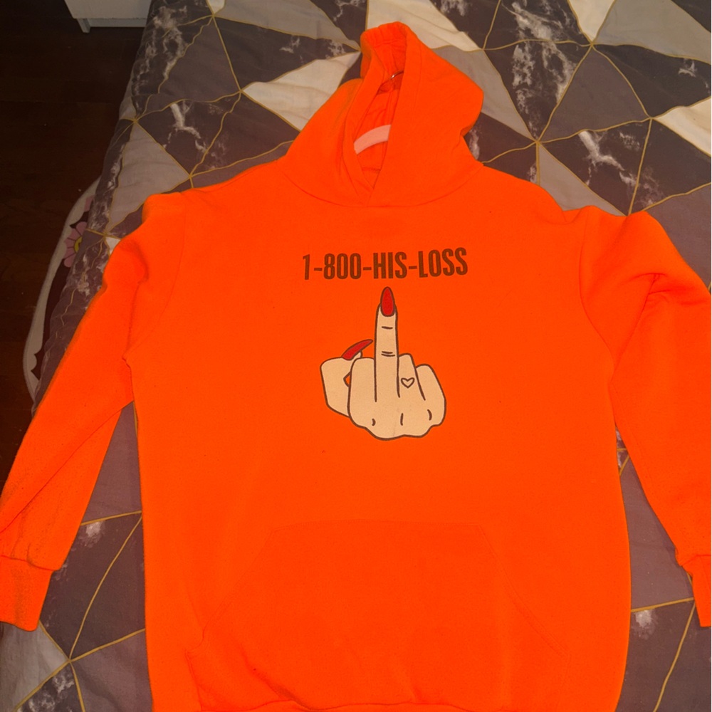 Orange Graphic Hoodie